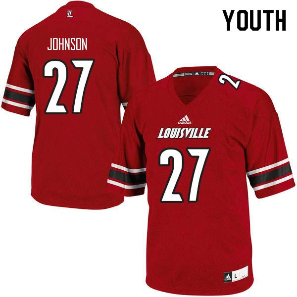 Youth Louisville Cardinals #27 Anthony Johnson College Football Jerseys Sale-Red